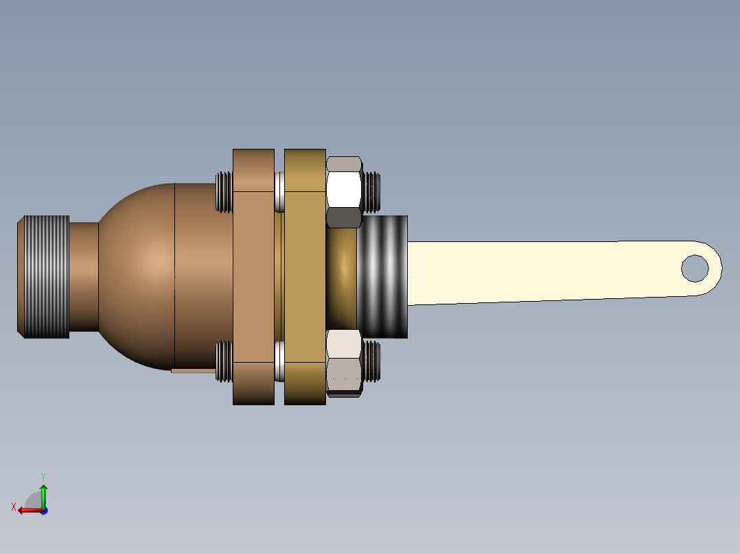 法兰链接球阀设计(1)后视图