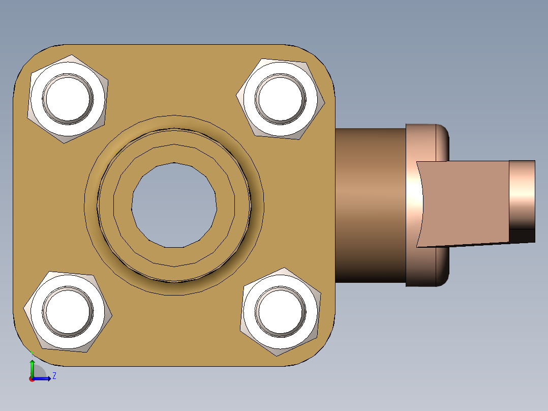 法兰链接球阀设计(1)左视图