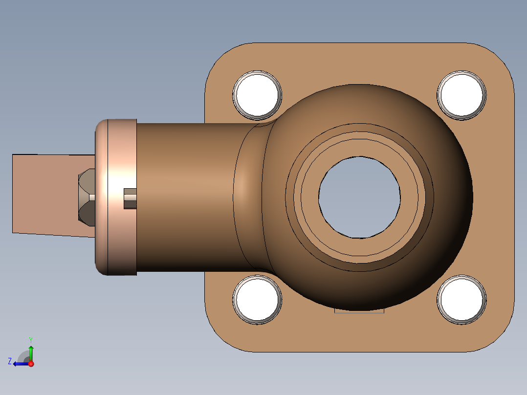 法兰链接球阀设计(1)右视图
