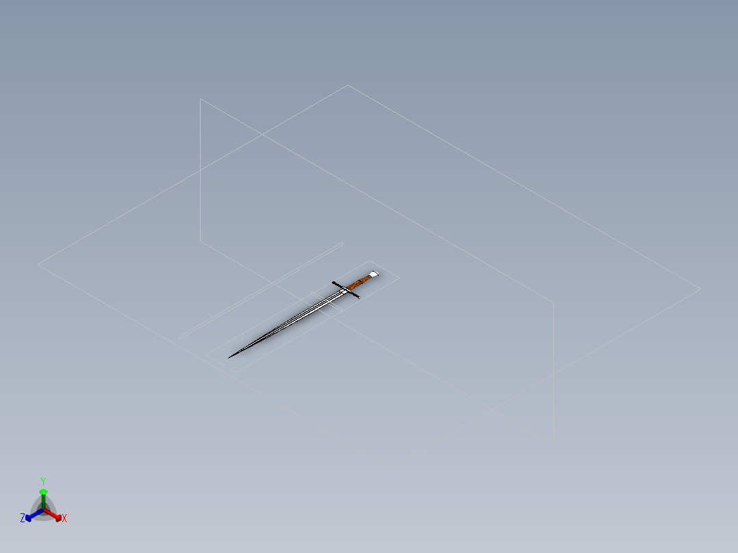 剑、宝剑(168)正等轴测图