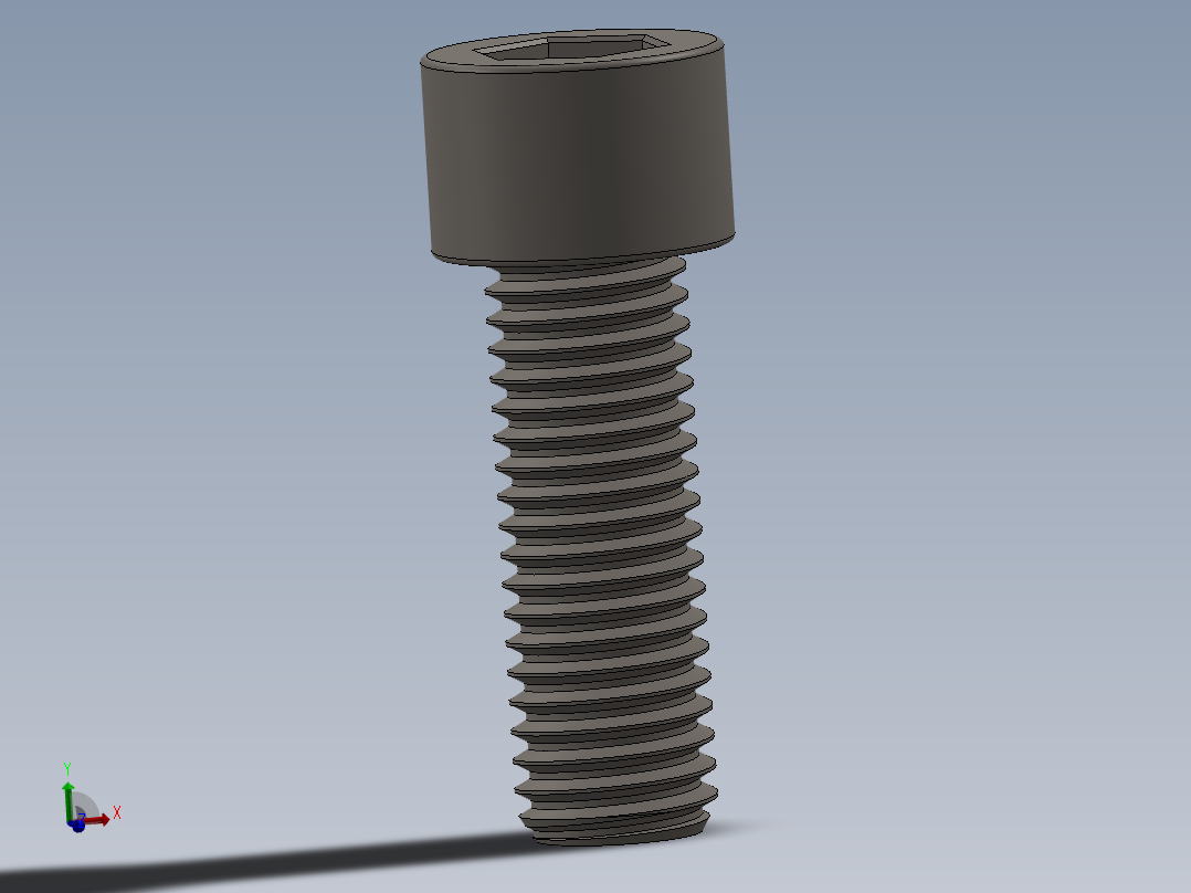 Screw_DIN_912_M12x35F_A2.SLDPRT公制内六角螺钉主视图