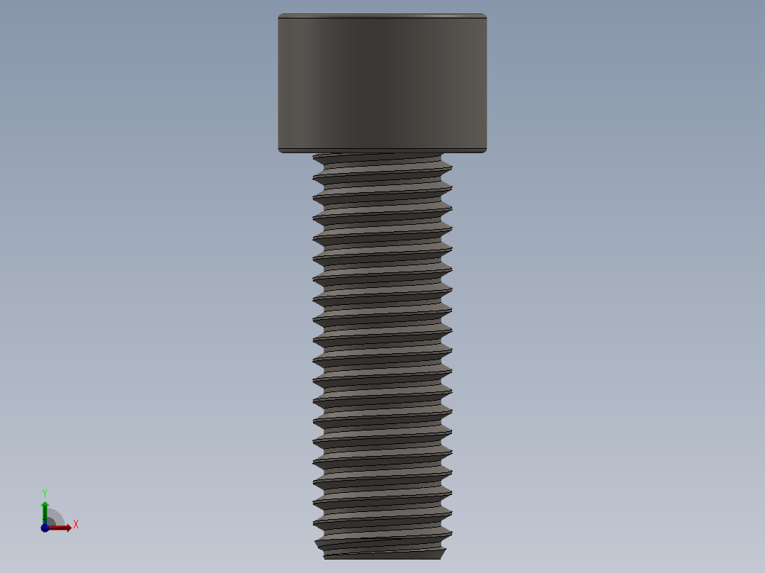 Screw_DIN_912_M12x35F_A2.SLDPRT公制内六角螺钉前视图