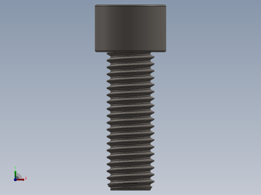 Screw_DIN_912_M12x35F_A2.SLDPRT公制内六角螺钉前视缩略图