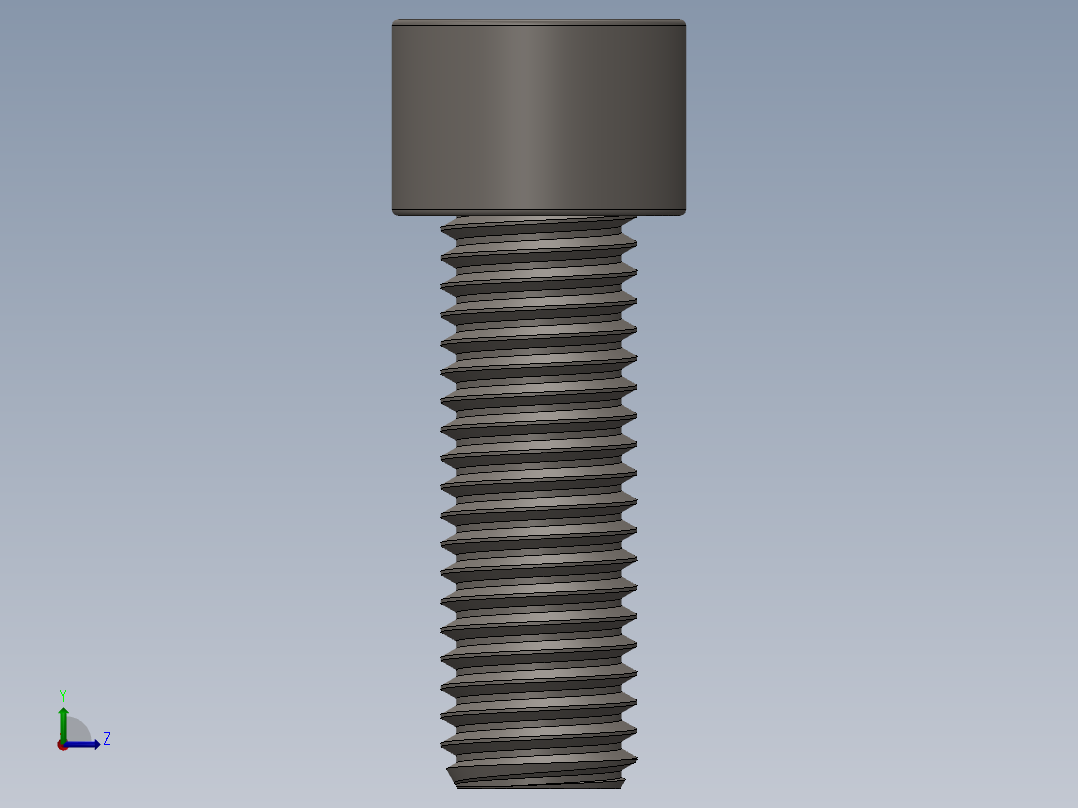 Screw_DIN_912_M12x35F_A2.SLDPRT公制内六角螺钉左视图