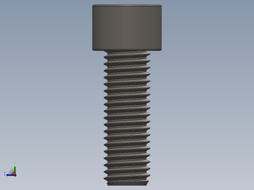 Screw_DIN_912_M12x35F_A2.SLDPRT公制内六角螺钉右视缩略图