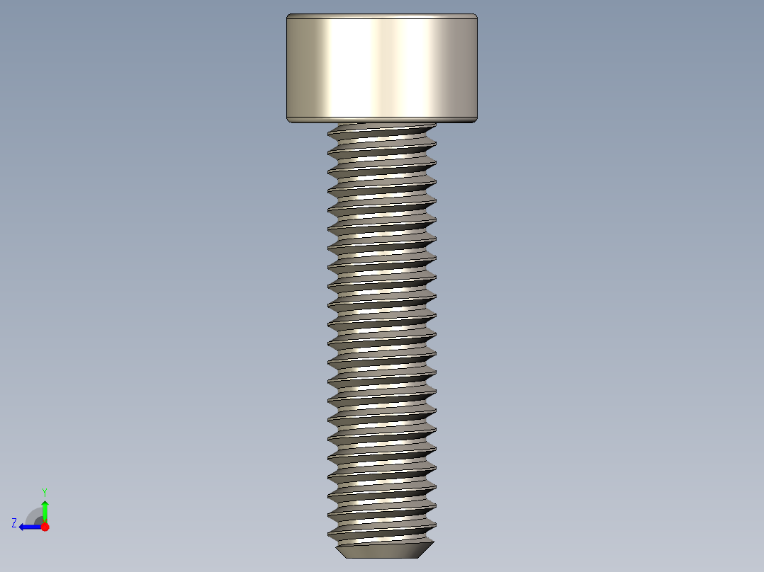 Screw_DIN_912_M4x16F_A2.STEP公制内六角螺钉右视图