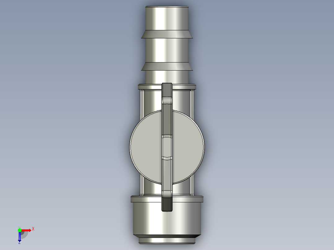 带20x2软管出口的滴灌水龙头3_4俯视图