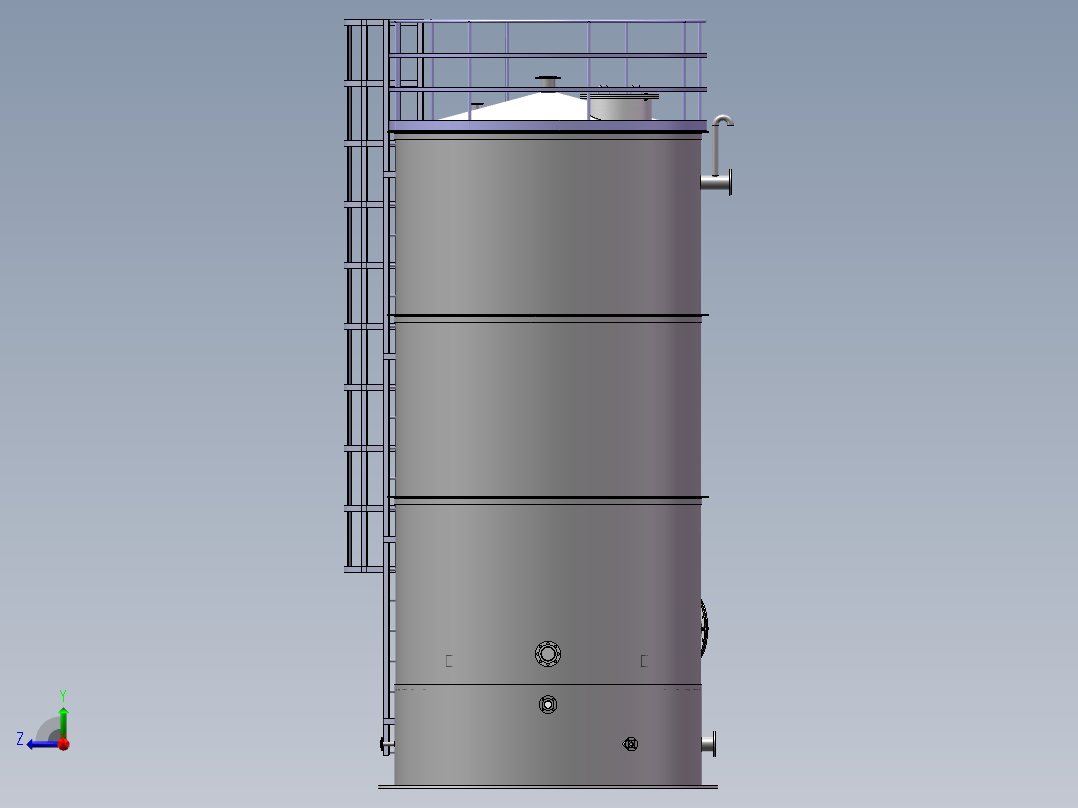 压力容积、氧化塔右视图