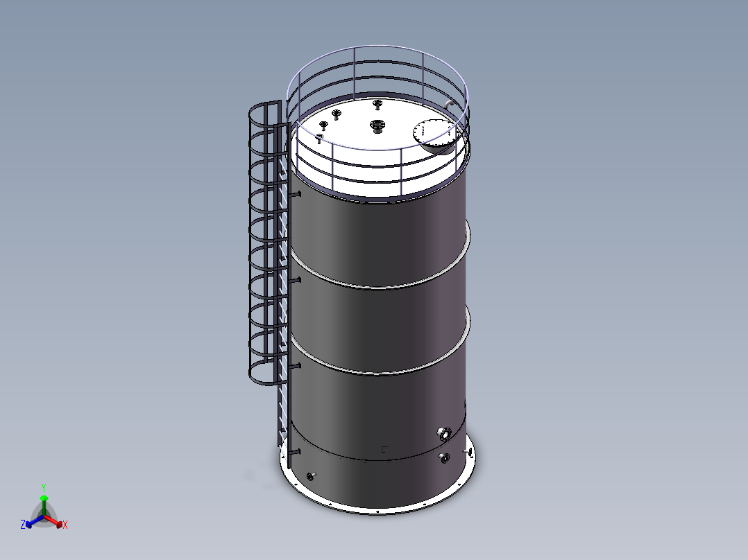 压力容积、氧化塔正等轴测图