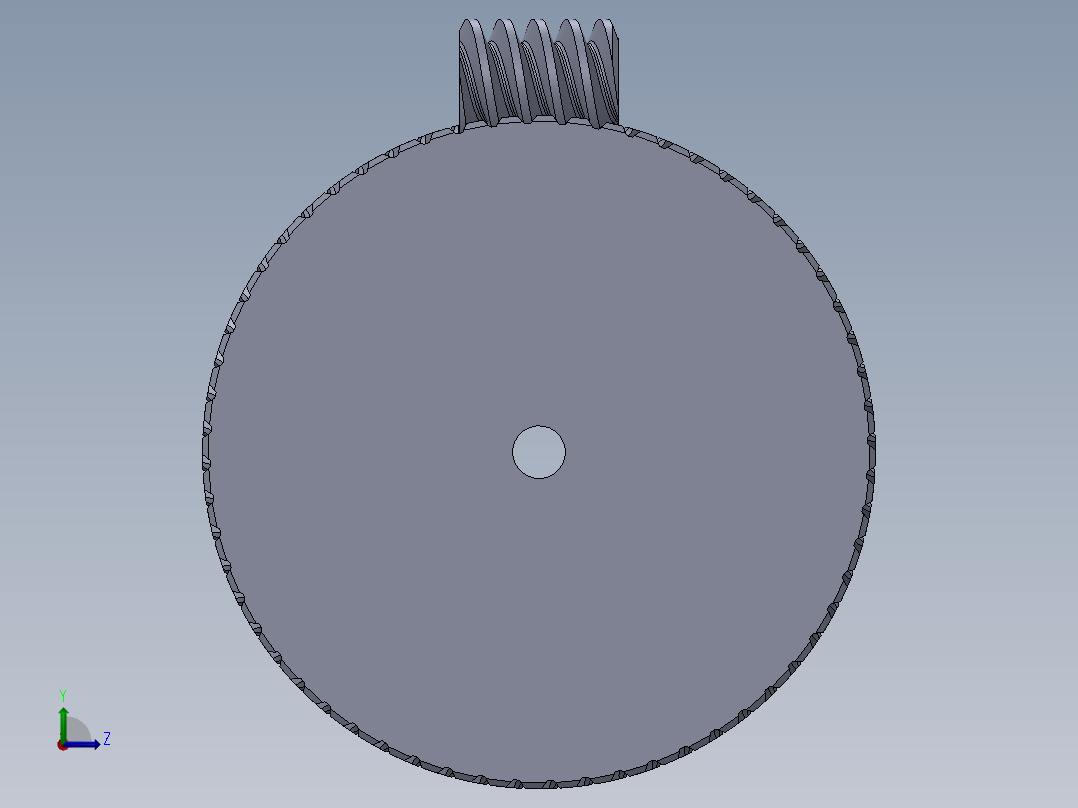 蜗轮蜗杆(43)左视图