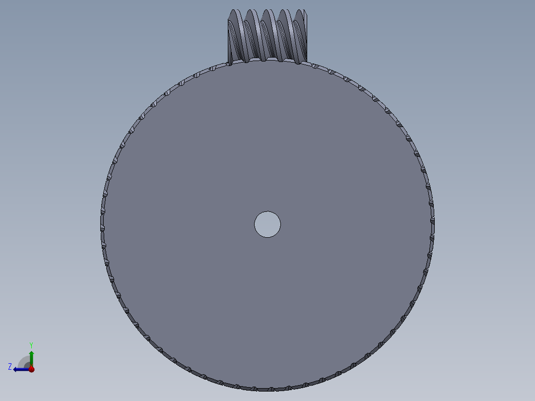 蜗轮蜗杆(43)右视图