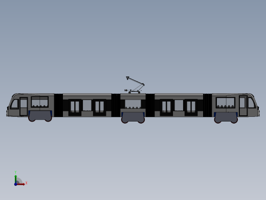 火车机车列车tram-3832-模型格式为 stp sw前视缩略图