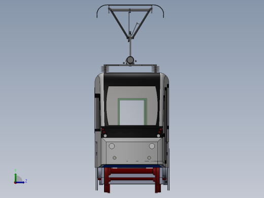 火车机车列车tram-3832-模型格式为 stp sw左视缩略图