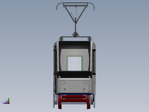 火车机车列车tram-3832-模型格式为 stp sw右视缩略图