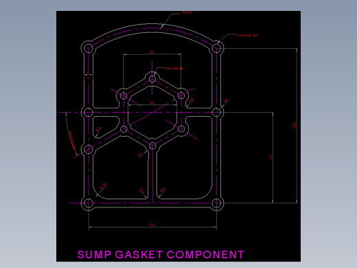 油底壳垫片组件设计