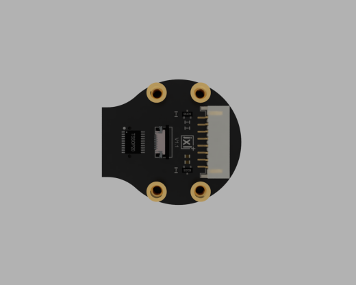 JXL 1.28 240x240px圆形IPS TFT LCD显示模块的模型缩略图