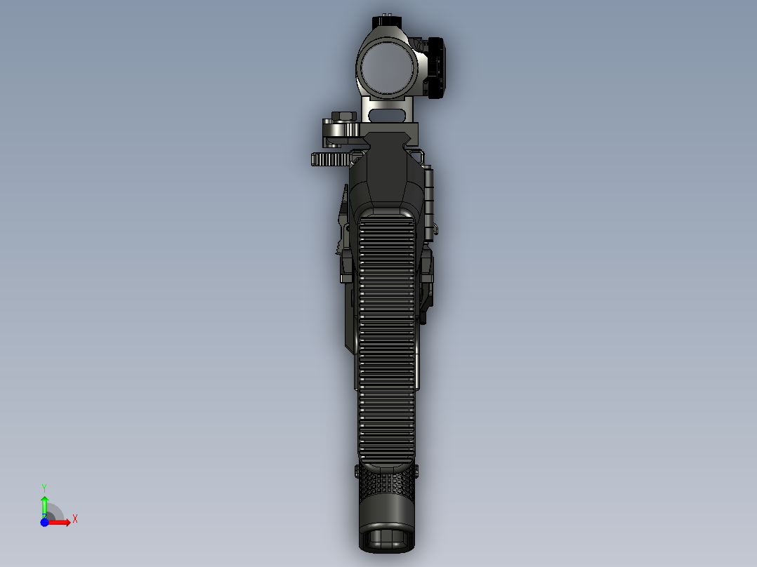 手枪左轮冲锋枪老式狙击步枪设计3D图纸veles-sg-9mm-pcc STP前视图