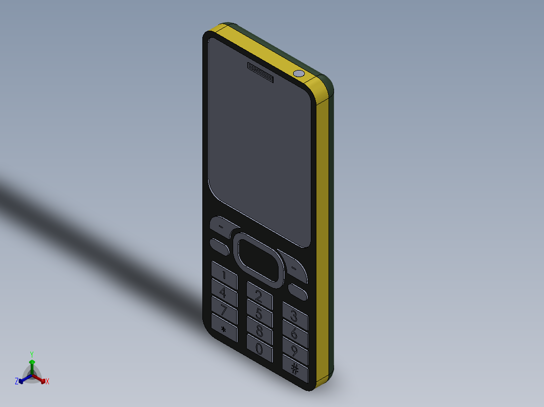 简单手机13正等轴测图