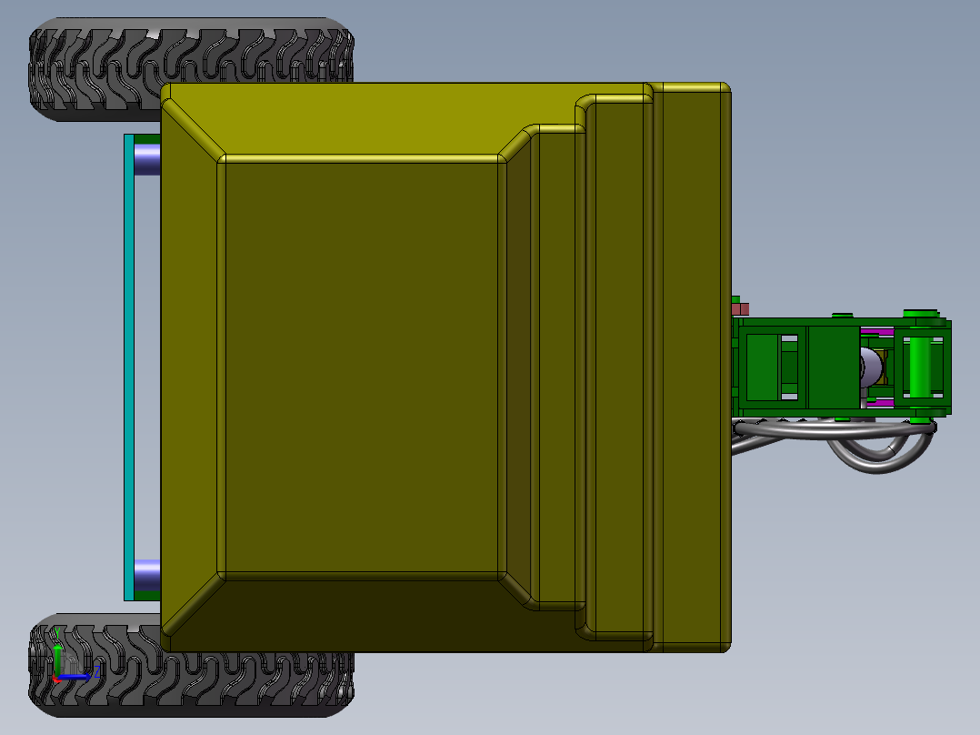 高空作业车结构及液压系统设计 含三维SW模型+3张CAD图纸+说明书左视图