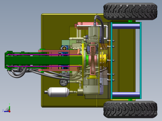高空作业车结构及液压系统设计 含三维SW模型+3张CAD图纸+说明书右视缩略图