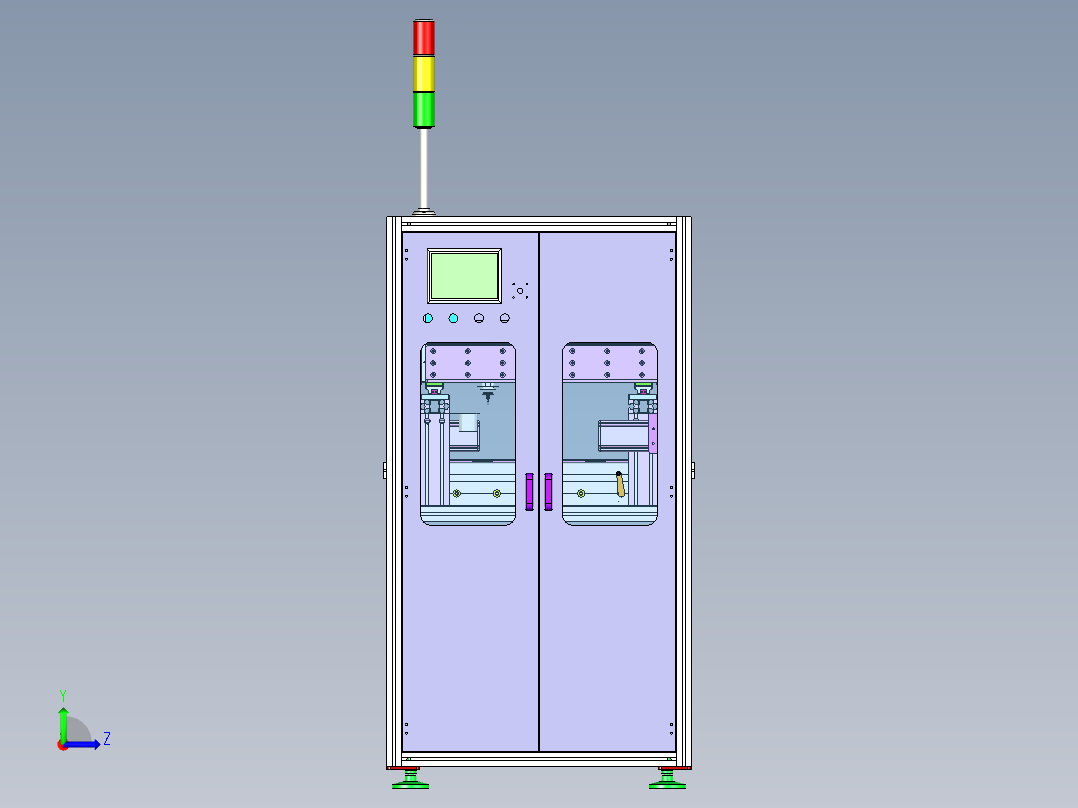 在线式SMT点胶机左视图