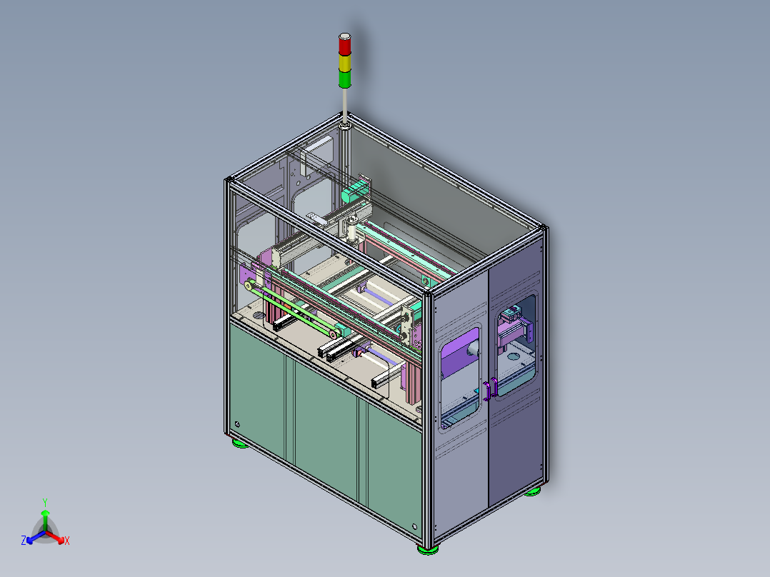 在线式SMT点胶机正等轴测图