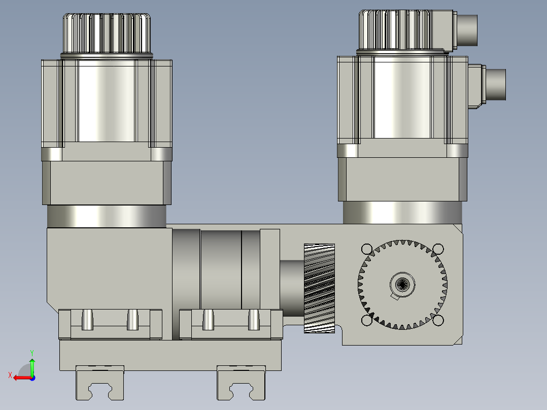 横向移动机构后视图