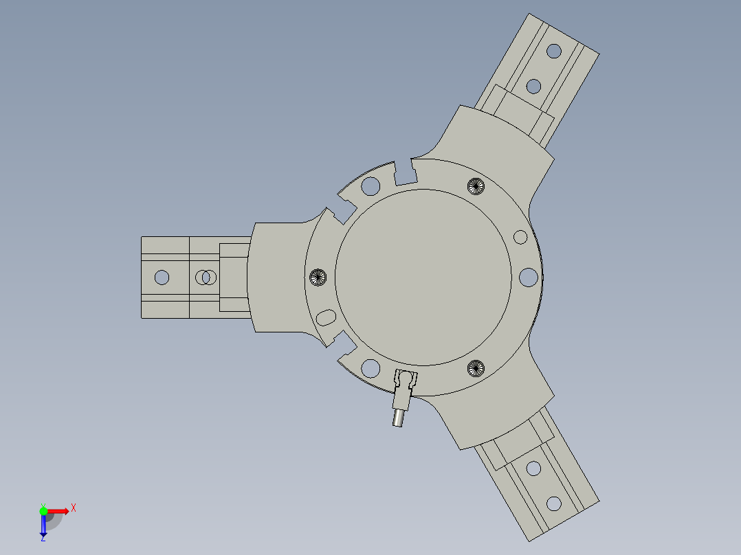 夹爪机构俯视图