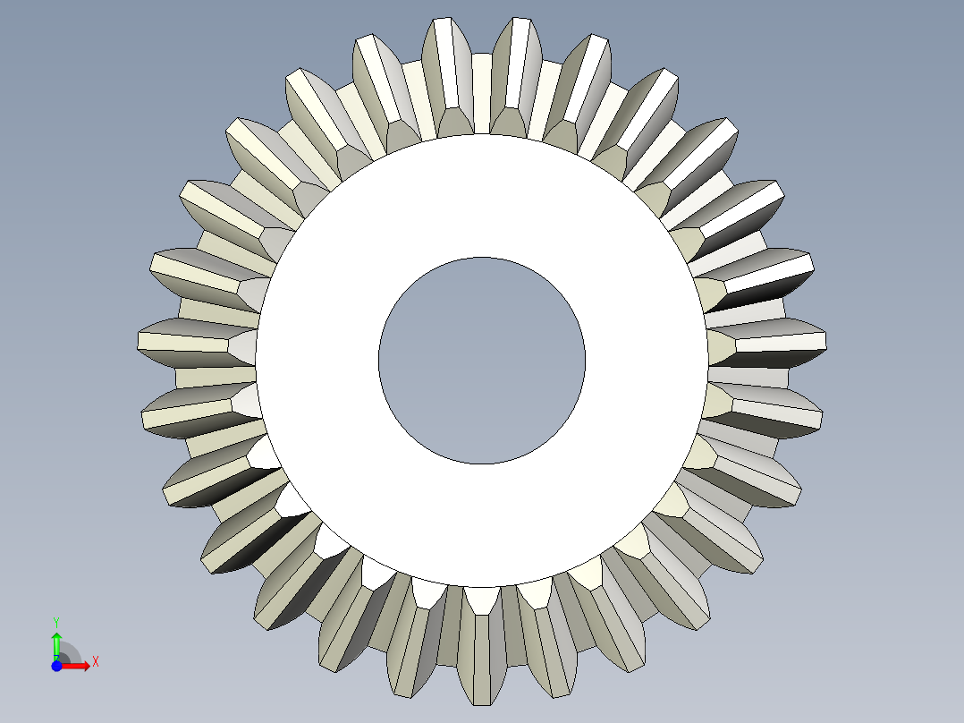 A0004044-27齿锥齿轮前视图