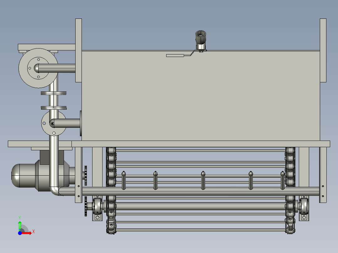 农产品加工蔬菜清洗装置前视图