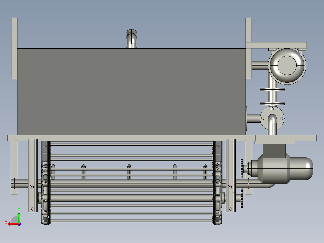 农产品加工蔬菜清洗装置后视图