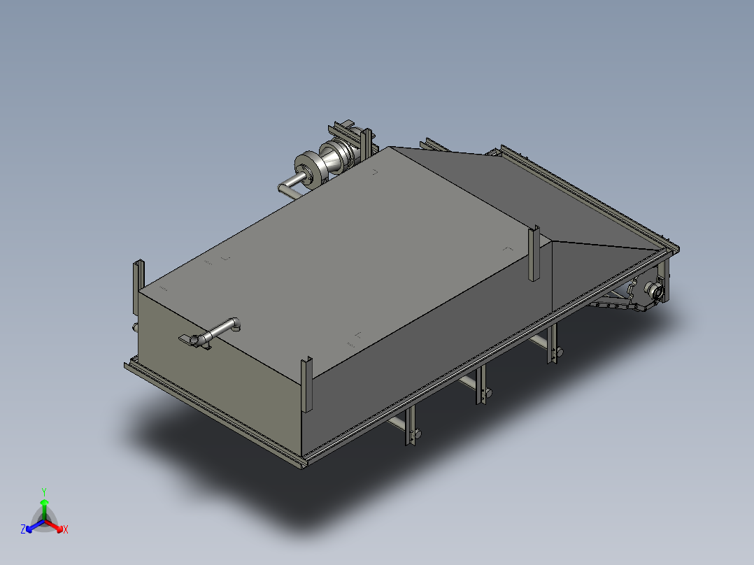 农产品加工蔬菜清洗装置正等轴测图