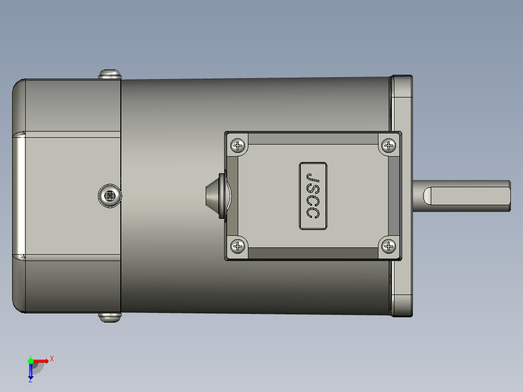 精研调速电机90YT120DV22-ts俯视图