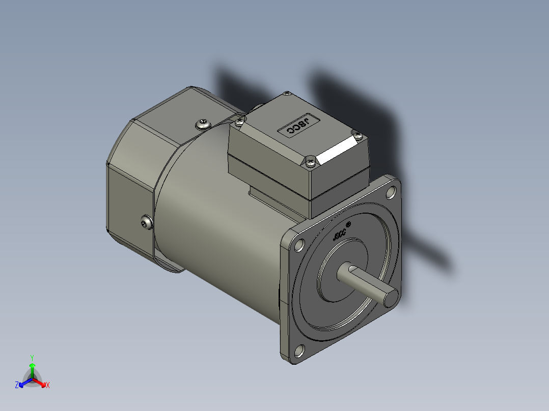 精研调速电机90YT120DV22-ts正等轴测图