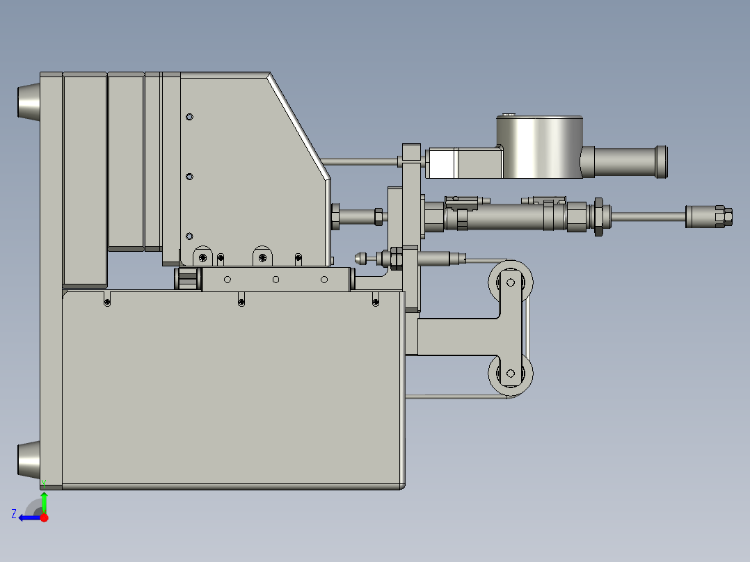 自动测量厚度控制系统右视图