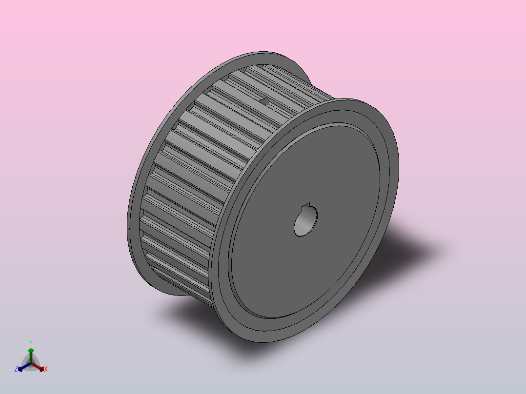 标准型梯形齿同步带轮L型[SLHK-30-150-dk12-D]正等轴测图