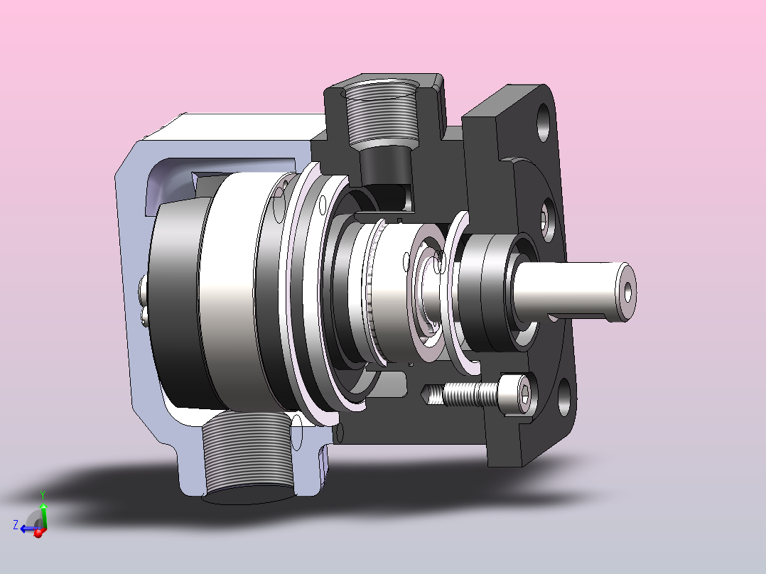 YB叶片泵设计(SW+CAD+说明书)主视图