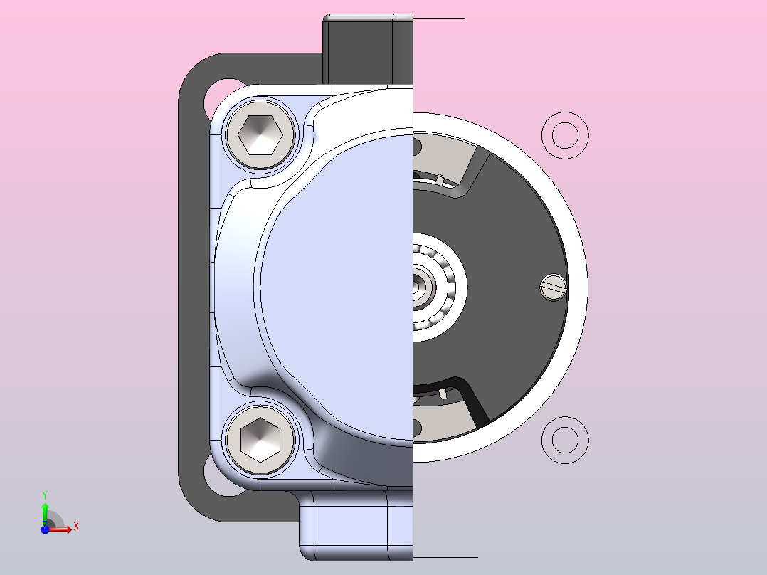 YB叶片泵设计(SW+CAD+说明书)前视图