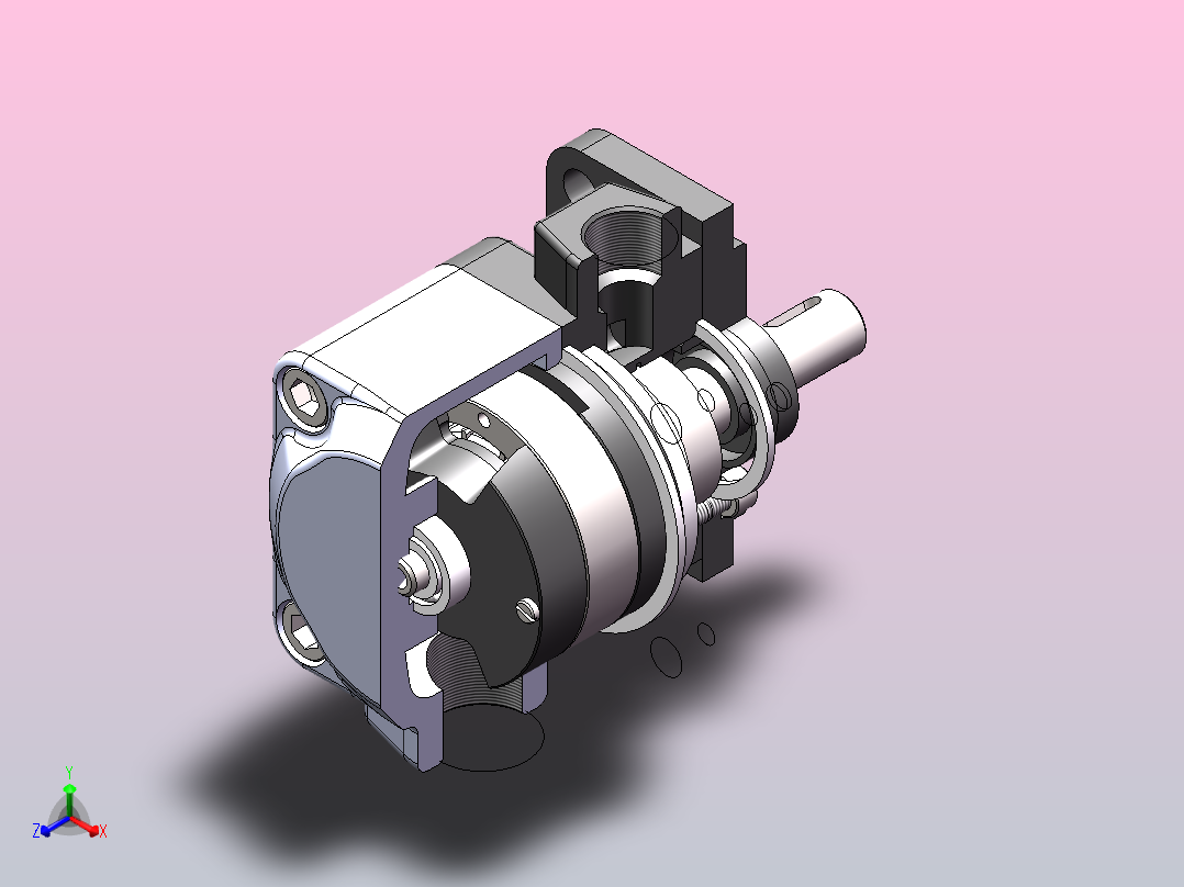 YB叶片泵设计(SW+CAD+说明书)正等轴测图