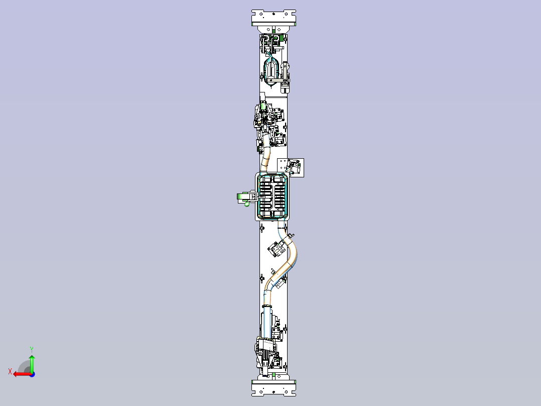 一款管路柔性焊接夹具3D图后视图