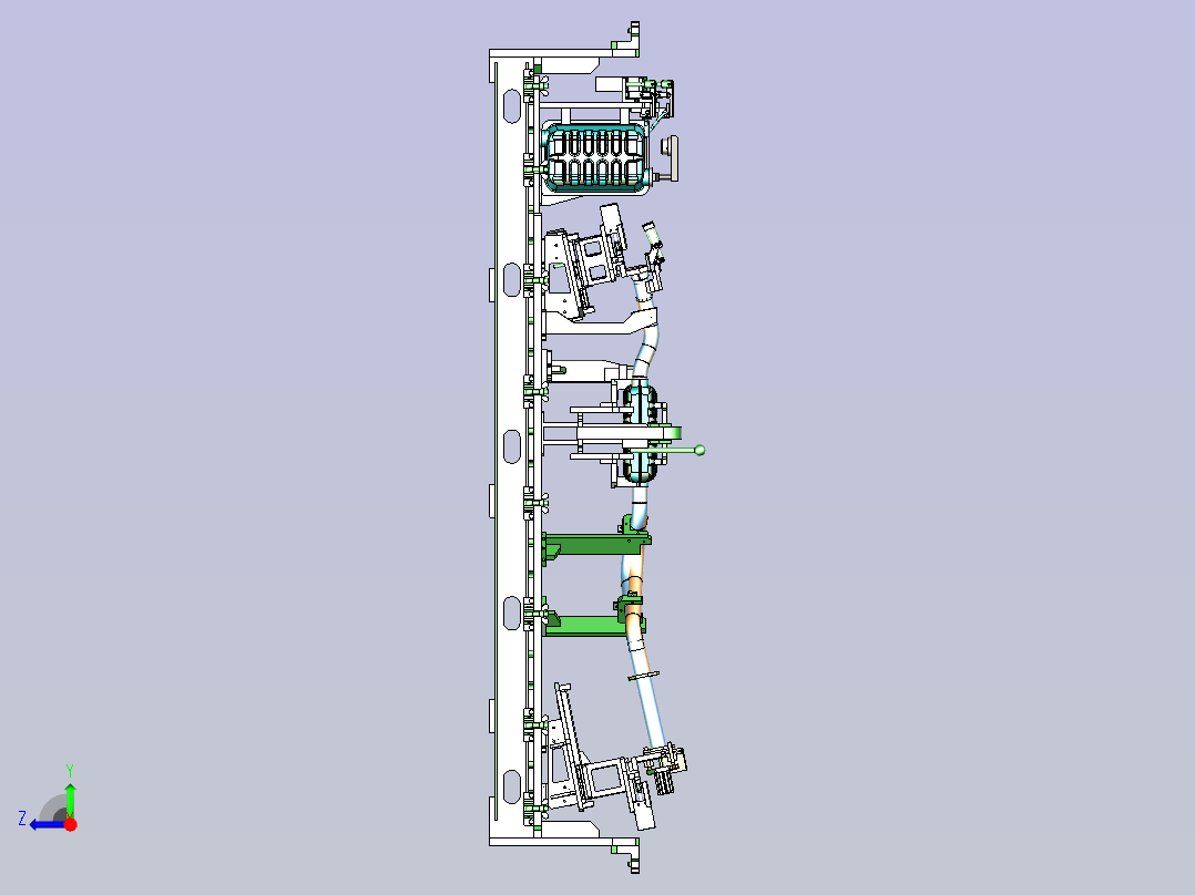 一款管路柔性焊接夹具3D图右视图