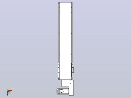皮带直线轴半封闭可选导轨TPA-HNB-140D-120-L500-MR-C-P40-N3俯视缩略图