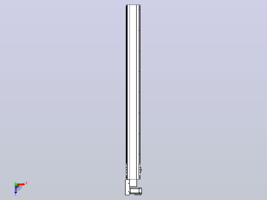 皮带直线轴半封闭可选导轨TPA-HNB-140D-120-L1450-ML-Y-P40-N3俯视图
