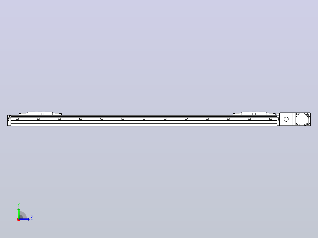 皮带直线轴双滑块型TPA-GCBS-120-P70-L400-QR-M20-N3左视图