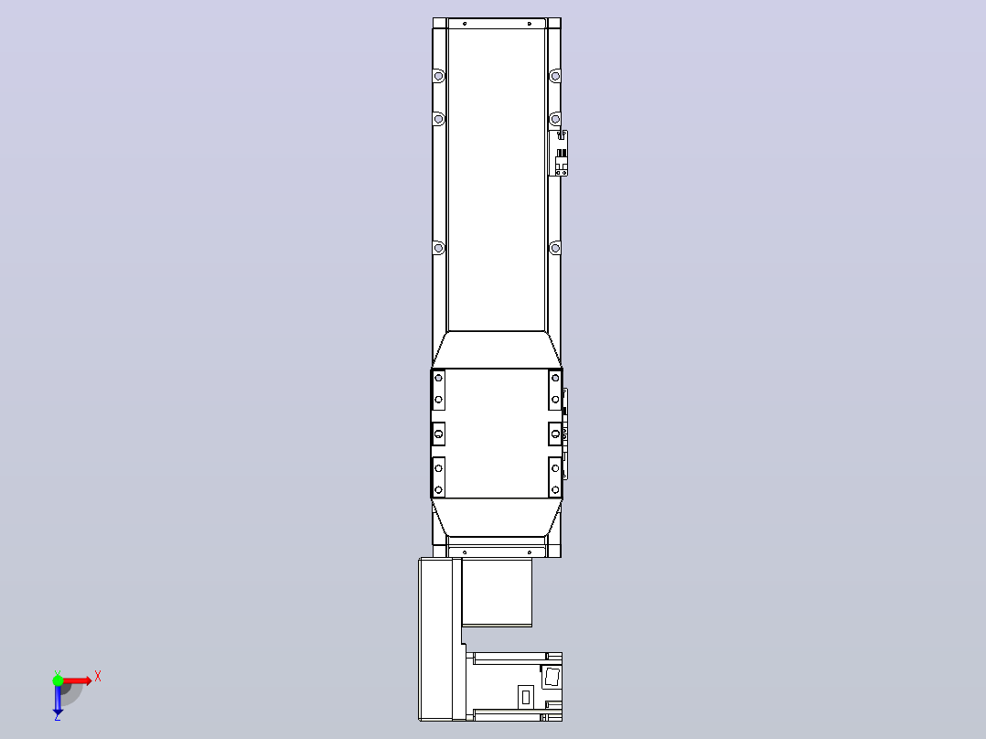 机器人皮带驱动直线轴TPA-GCB-150-P80-L300-QL-M75-N3俯视图
