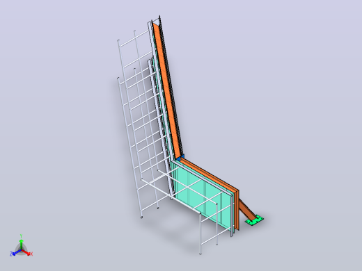 楼层间的钢结构楼梯左视缩略图