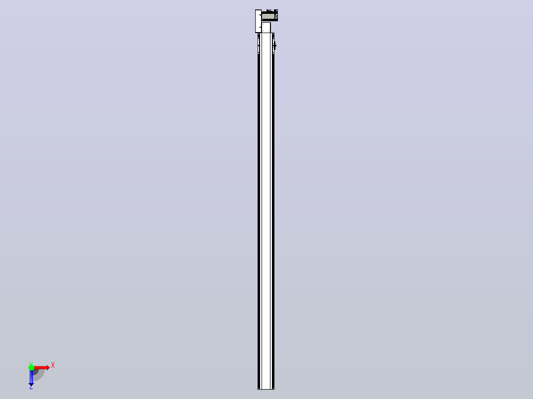皮带直线轴半封闭可选导轨TPA-HNB-105D-90-L2100-MR-C-P20-N3俯视图