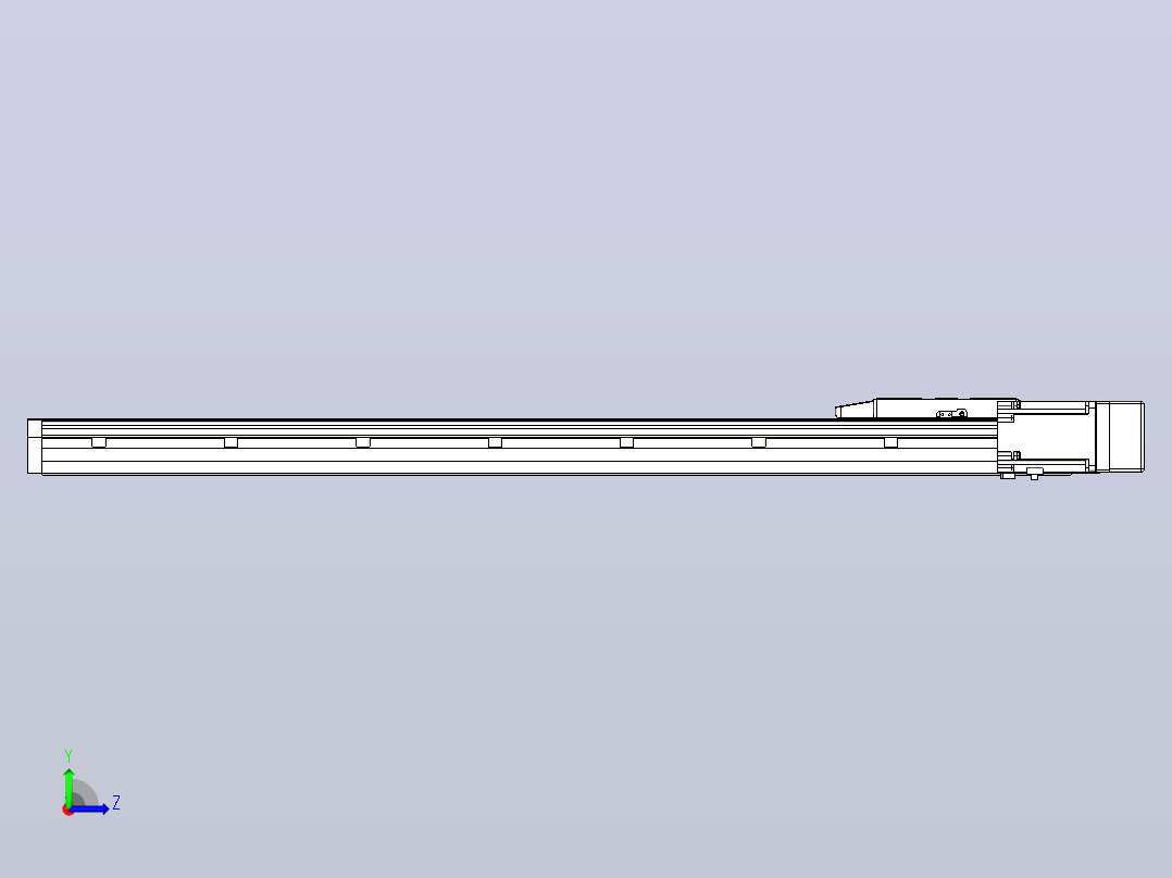 滚珠丝杠直线轴内置导轨TPA-GCR-170-2510C-L900-MR-M75-N3左视图