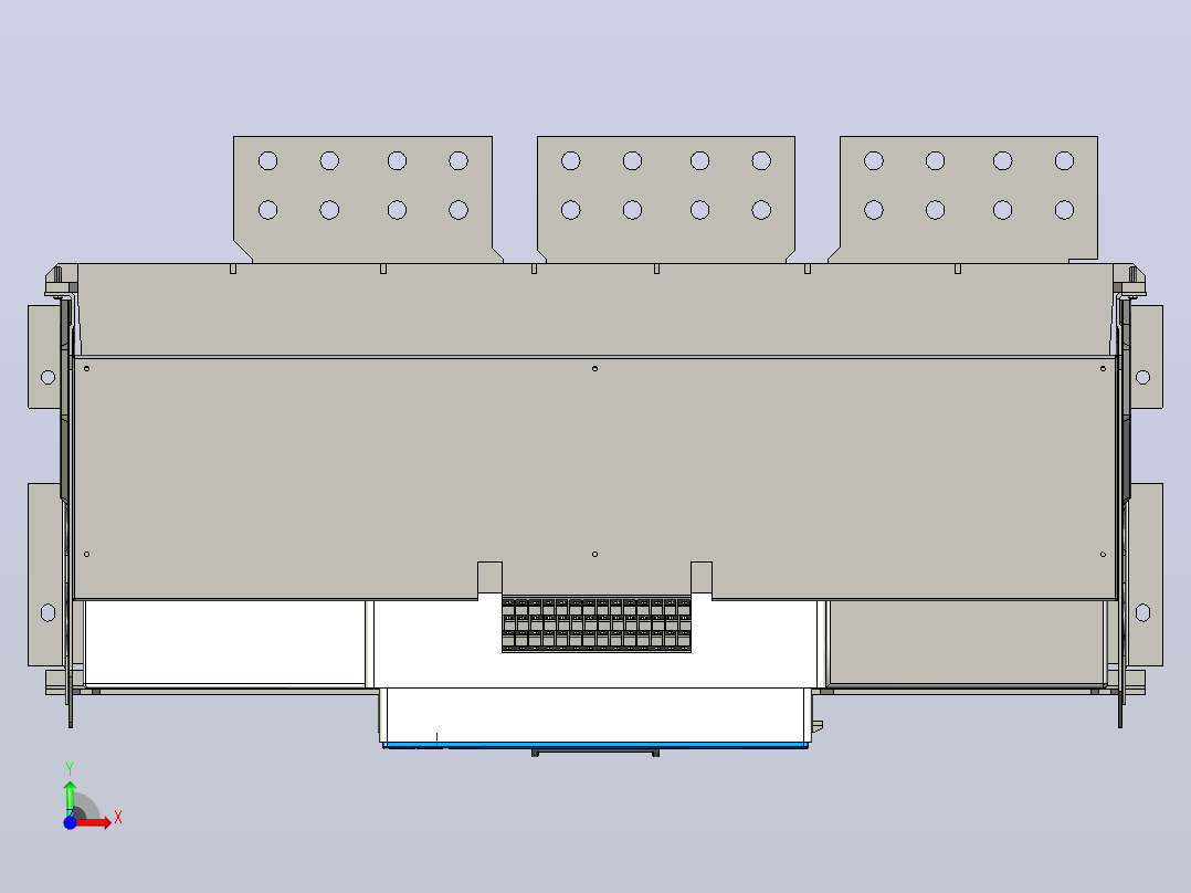 NXA63H40-50 3P抽屉万能式断路器三维模型202202前视图