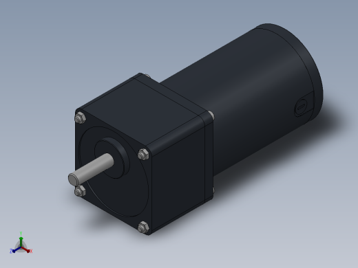 60DC(10W╱15W)微型直流组合型减速电机[60DC10GV12R16-60GK7.5HK]正等轴测缩略图